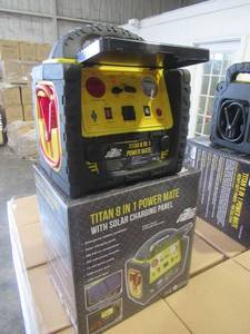 lot 54 image: TITAN 8 IN 1 POWER MATE PORTABLE POWER STATION. NEW IN UNOPENED BOX.