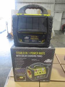 lot 56 image: TITAN 8 IN 1 POWER MATE PORTABLE POWER STATION. NEW IN UNOPENED BOX.