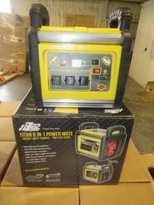 lot 59 image: TITAN 6 IN 1 POWER MATE HEAVY DUTY POWER-700 CCA 22AH. MODEL# 533-USA. NEW IN UNOPENED BOX.