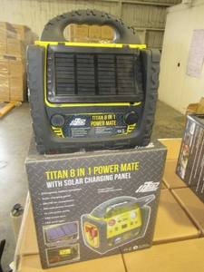 lot 60 image: TITAN 8 IN 1 POWER MATE PORTABLE POWER STATION. NEW IN UNOPENED BOX.