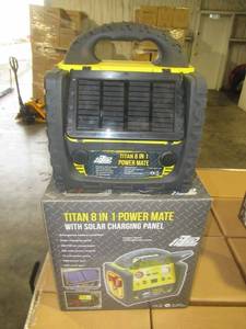 lot 64 image: TITAN 8 IN 1 POWER MATE PORTABLE POWER STATION. NEW IN UNOPENED BOX.