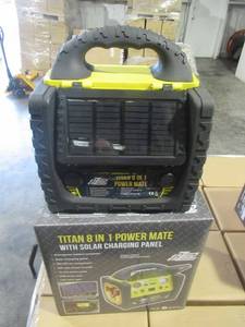 lot 66 image: TITAN 8 IN 1 POWER MATE PORTABLE POWER STATION. NEW IN UNOPENED BOX.