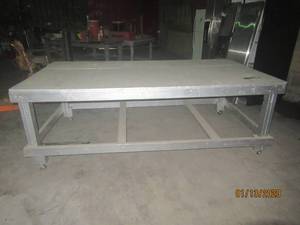lot 80 image: WORK TABLE ON CASTERS