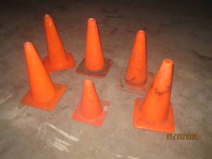 lot 102 image: SMALL ORANGE TRAFFIC SAFETY&nbsp CONES