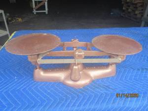 lot 121 image: COOPER&nbsp VEIN PENN BAKERS BALANCE BEAM SCALE&nbsp PHILA PA