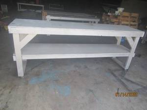 lot 139 image: WORK TABLE ON CASTERS