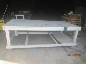 lot 153 image: WORK TABLE ON CASTERS