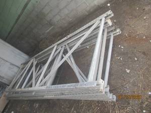 lot 220 image: PALLET RACKING UPRIGHTS 12FT TALL 5 TOTAL&nbsp