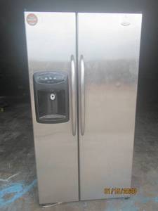 lot 76 image: MAYTAG STAINLESS STEEL FRIDGE