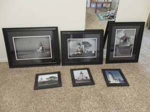 lot 23 image: BEAUTIFUL LIGHTHOUSE STILL LIFE PHOTOS FRAMED ALL TAKEN WITH CAMERA IN LOT 39
