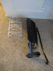 lot 41 image: MOUNTABLE TELEVISION STAND AND METAL DIVIDER