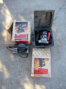 lot 116 image: CRAFTSMAN ROUTER WITH BITS MODEL# 315.17480, CRAFTSMAN DUAL MOTION DUSTLESS SANDER MODEL# 315.11650 AND CRAFTSMAN SCROLLER SAW ALL IN ORIGINAL BOXES