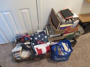 lot 135 image: INSPIRATIONAL BOOKS, BIBLES, AMERICAM FLAGS AND MORE