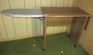 lot 10 image: Portable sewingironing table, 16 x 28 x 26