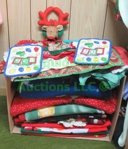 lot 18 image: Assorted hand crafted place mats, hot pads, and more as shown