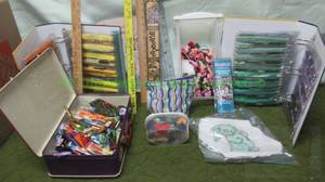 lot 30 image: Easy punch automatic embroidering machine and embroidery thread plus