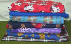 lot 66 image: Assorted Fleece fabrics as shown