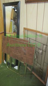 lot 36 image: Vanity mirror 16 x 52, TV serving trays plus