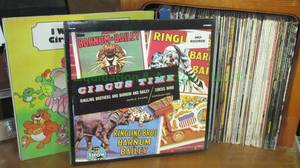 lot 38 image: Vintage LP vinyl records including Ringling Bros. Circus time and more