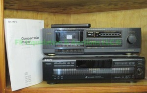lot 42 image: Sony CDP-CE315 compact disc player & TEAC V-255 stereo cassette deck