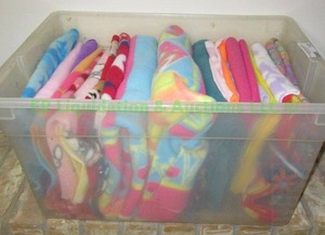 lot 113 image: Assorted fleece fabrics as shown