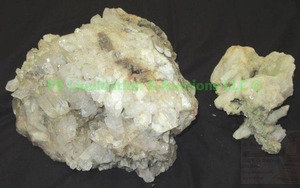 lot 342 image: Large natural crystal formation and flint rock