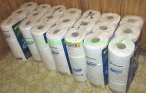 lot 317 image: Bath tissue 7 packs full, 9 rolls per pack