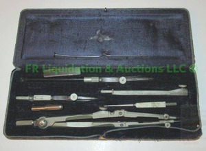 lot 177 image: Antique drafting tool set
