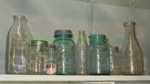 lot 208 image: Vintage Ball glass jars, Coca Cola bottle and more