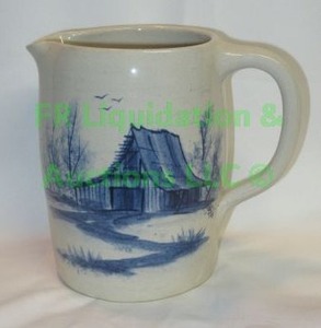 lot 258 image: Paul Storie pottery Marshall Texas, stoneware pitcher