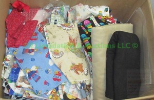 lot 236 image: Assorted sewing and quilting fabrics as shown