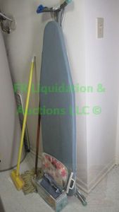 lot 288 image: Rowenta powerglide iron in original box, ironing board and cover