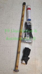 lot 283 image: Deluxe folding cane, Wood cane and umbrellas