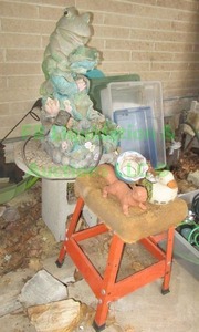 lot 325 image: Frog water garden fountain and more as shown