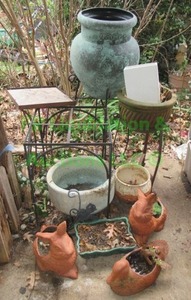 lot 352 image: Assorted terra cotta planters and more