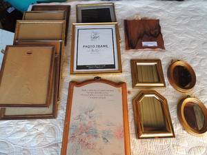 lot 163 image: 12 x 9 art  Home is Where there is warmth by CA Gerron 8 photo frames 8x10, 4 mirroes for wall 3 x 6