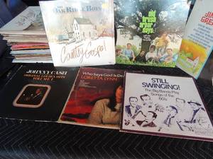 lot 180 image: Lot of Records- Jimmy Davis, Country Gospel, Oak Ridge Boys, Loreta Lynn, Johny Cash