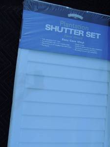 lot 212 image: Plantation shutters set NIB 35x48 Faux wood