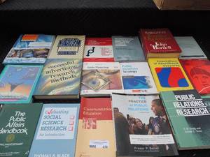 lot 236 image: Large lot ofPublic Relations research methods Educational media ethics books over 60 related books
