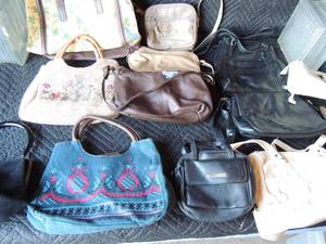 lot 277 image: Very large lot of totes and purses- Relic, Debbie Lane, Morleaf and more