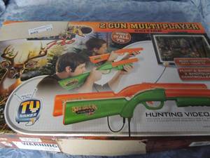 lot 313 image: 2 gun multi player hunting video game in box not new
