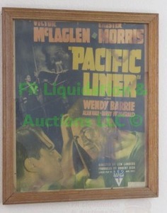 lot 35 image: Genuine 1939 RKO Radio Pictures Pacific Liner movie poster framed 16 x 19
