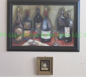 lot 45 image: Framed wine print 42 x 30, plus Calvert floral print