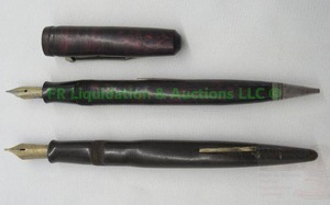 lot 39 image: Antique 14kt gold tipped fountain pens