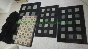 lot 136 image: Assorted throw rugs as shown, 5 count