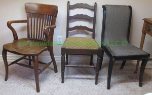 lot 171 image: Antique & Vintage accent chairs, 3 total