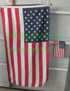 lot 201 image: Old Glory large 3 x 5 and small
