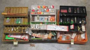 lot 211 image: 3 tackle boxes full of fishing lures and supplies as shown