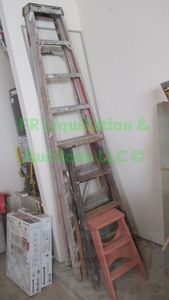 lot 214 image: 7ft foldingladder and two step ladders
