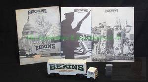 lot 189 image: 1960s Bekins all metal toy truck, Bekins promotional lighter and vintage Bekinews magazines